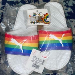 Rainbow Puma Slides